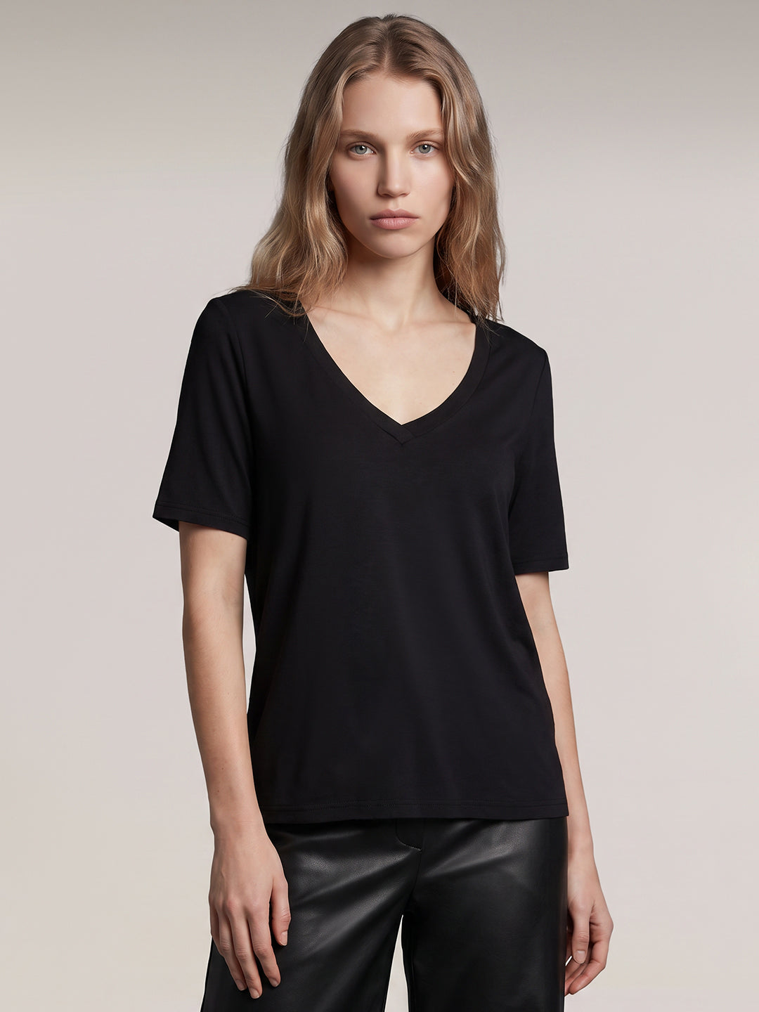 Black V-Neck T-shirt