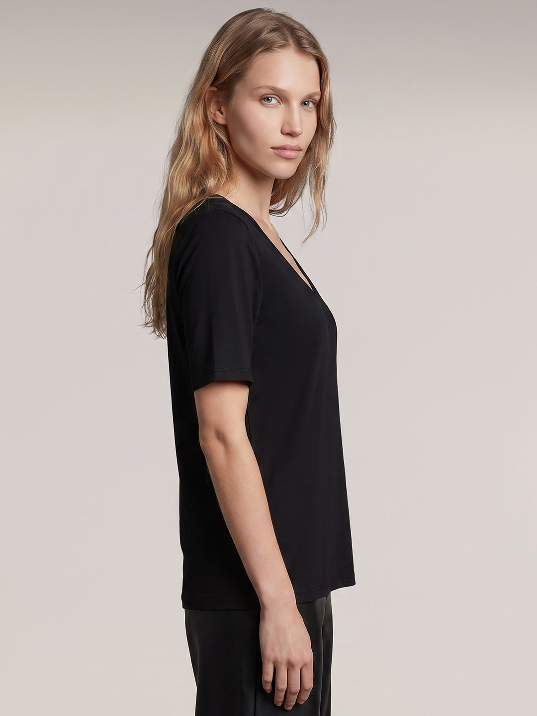 Black V-Neck T-shirt