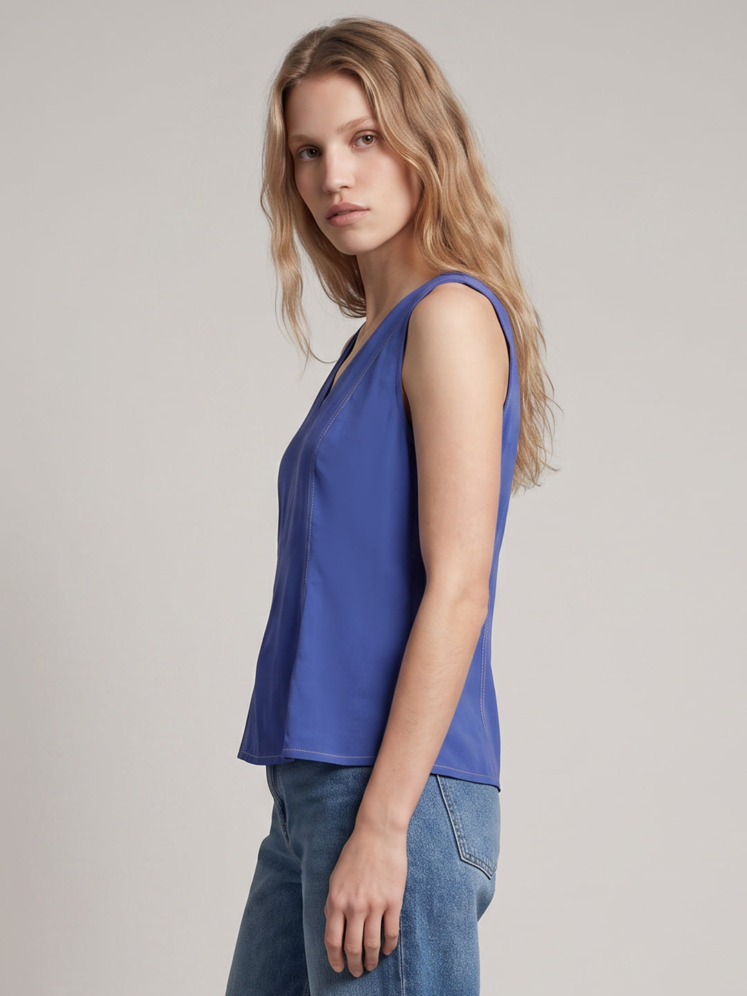 V-Neck Sleeveless Top