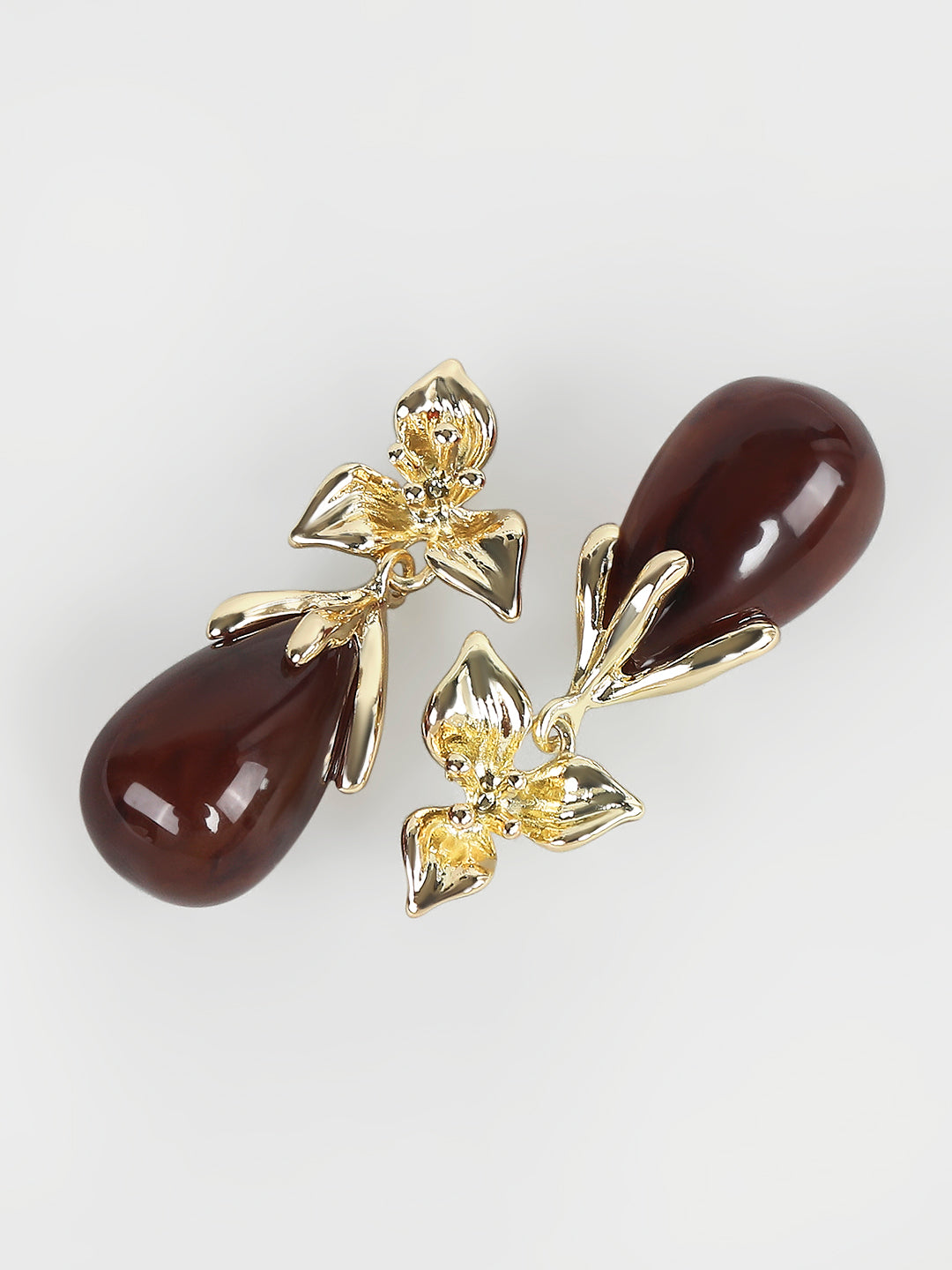 Gold Resin Detail Earrings