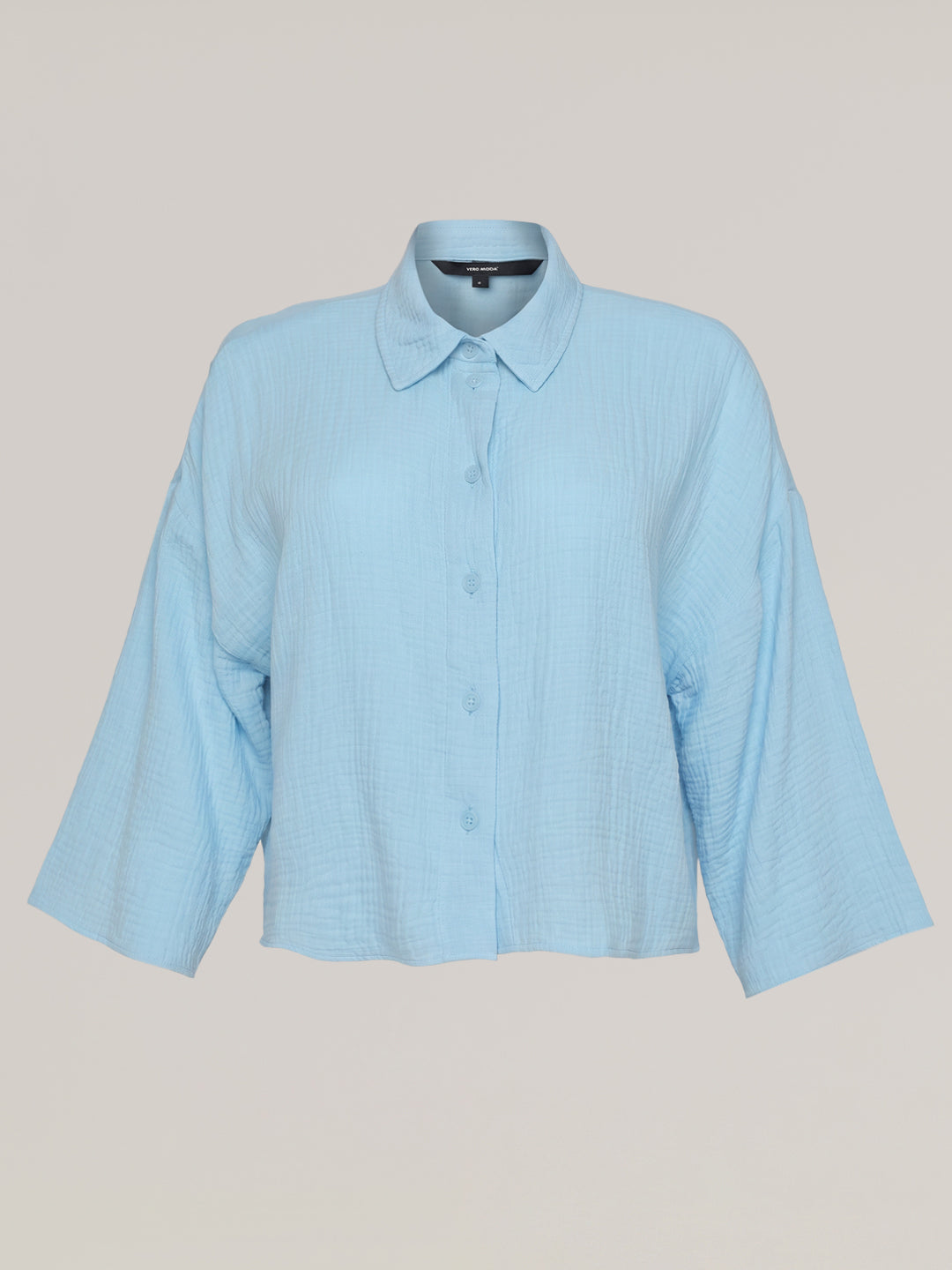Light Blue Cropped Shirt