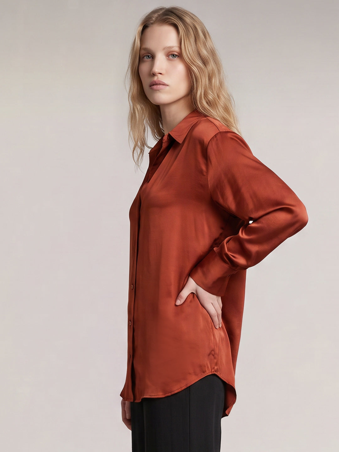 Rust Full Sleeves Shirt