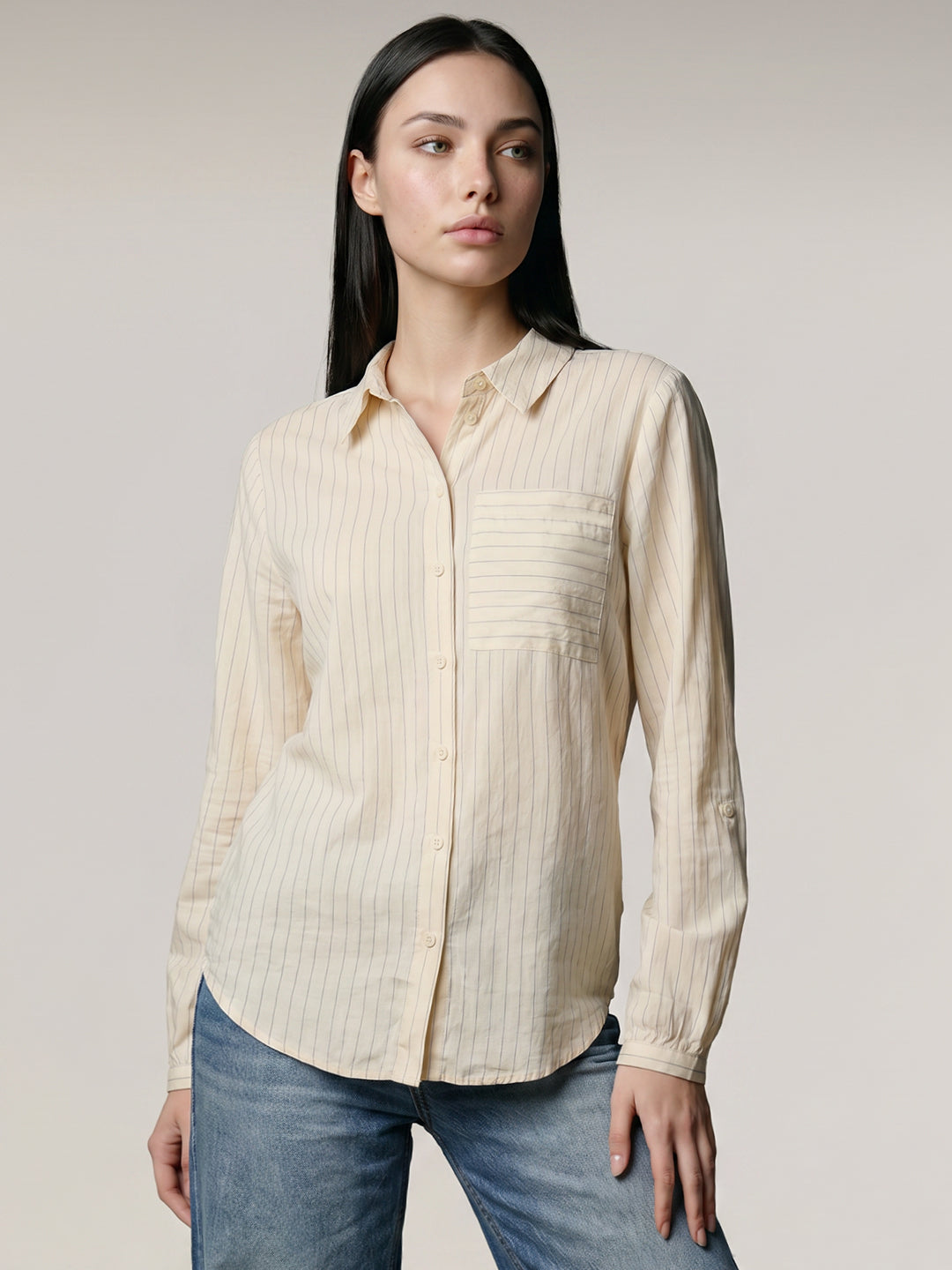 Beige Printed Shirt