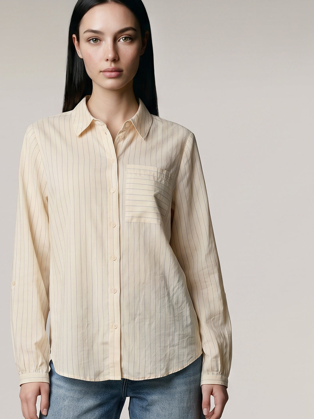 Beige Printed Shirt