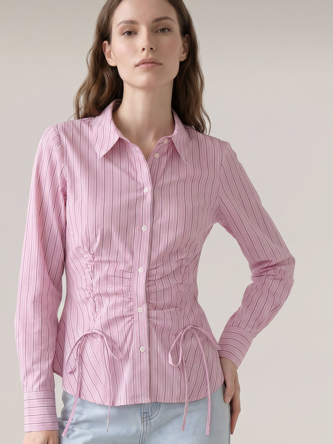 Pink Striped Shirt