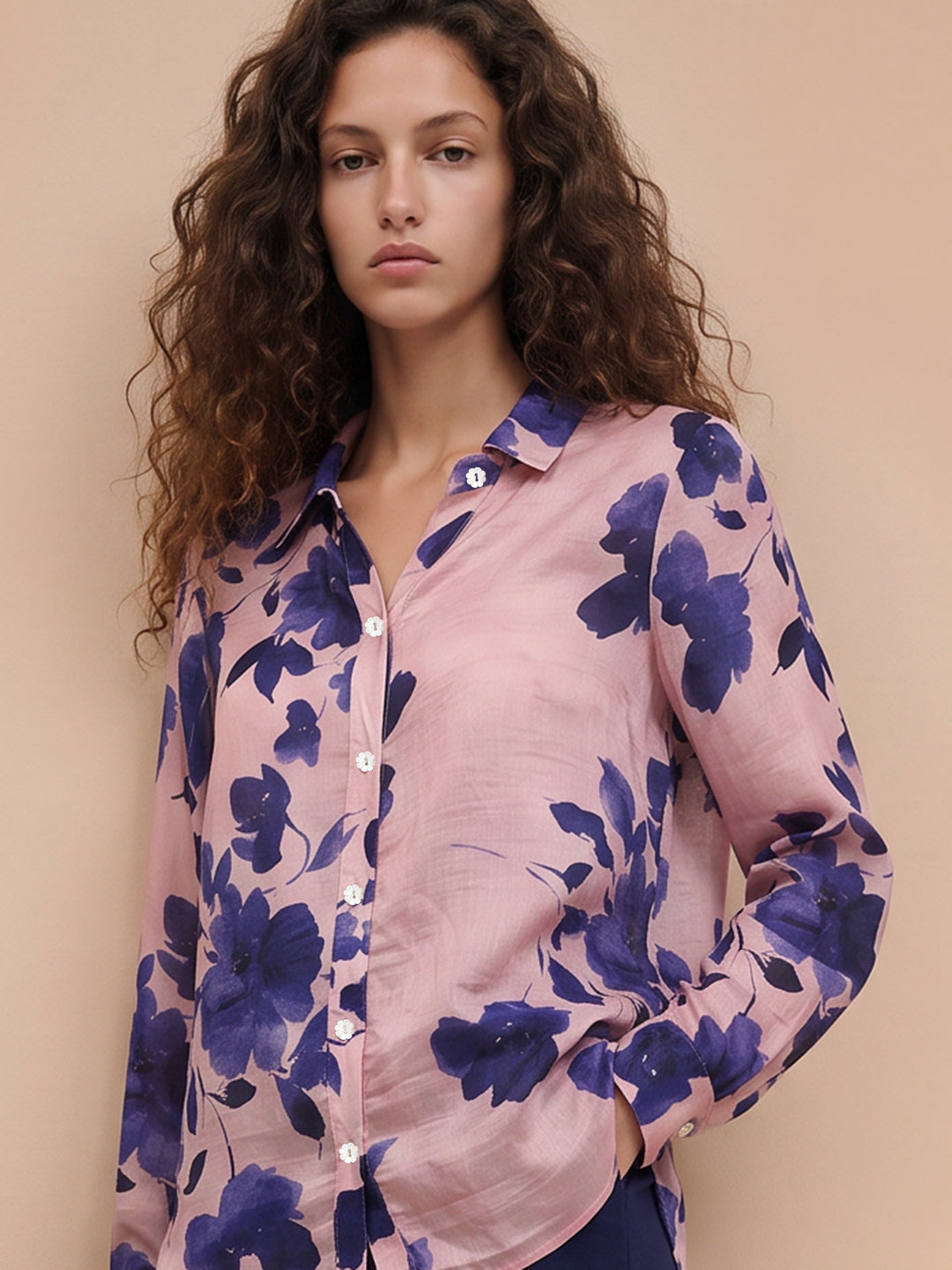 Pink Floral Shirt
