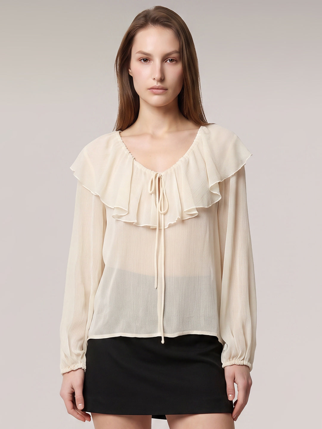 Ruffle V-Neck Top
