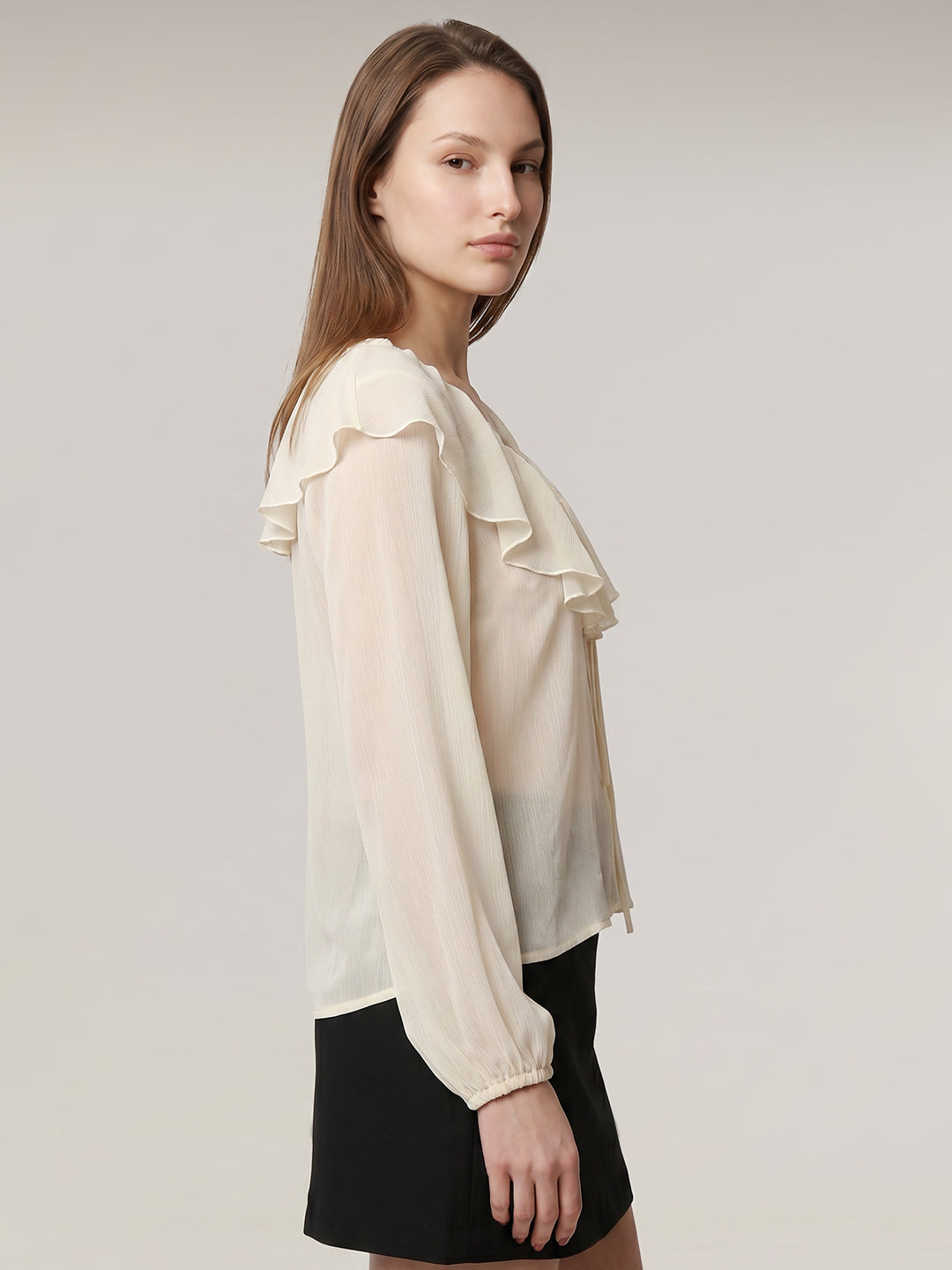 Ruffle V-Neck Top