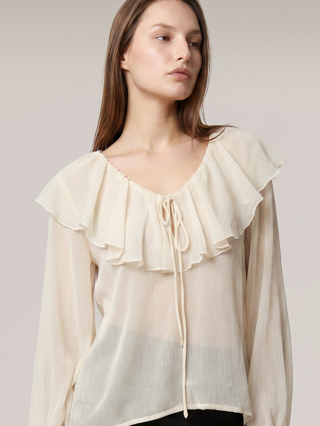 Ruffle V-Neck Top