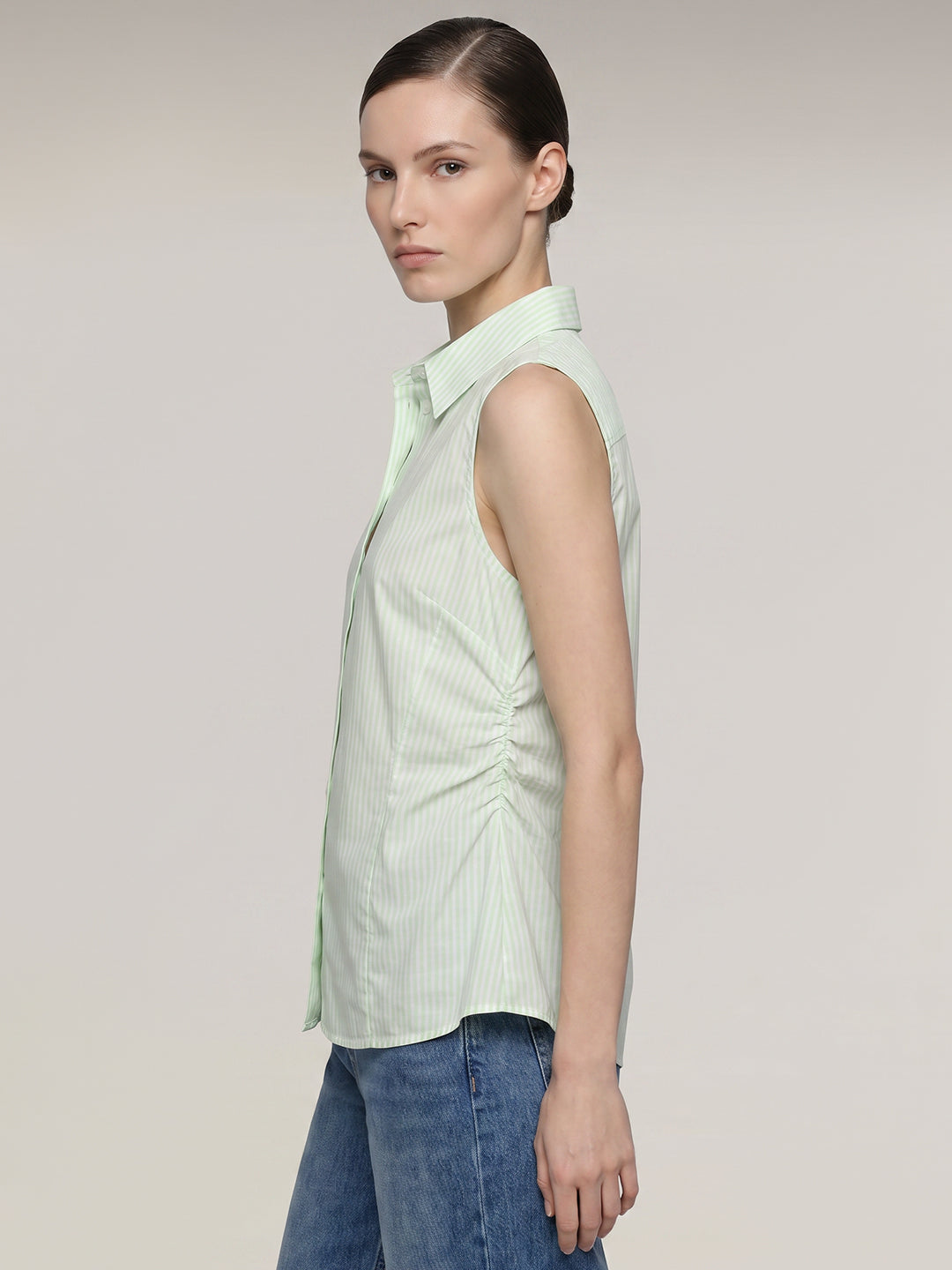 Sleeveless Striped Shirt