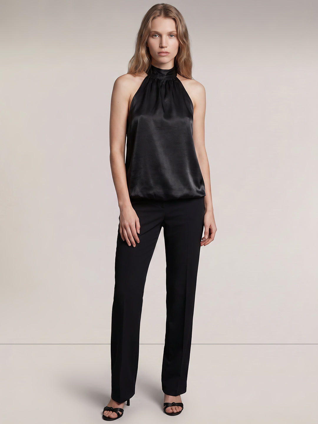 Black Bubble Hem Top