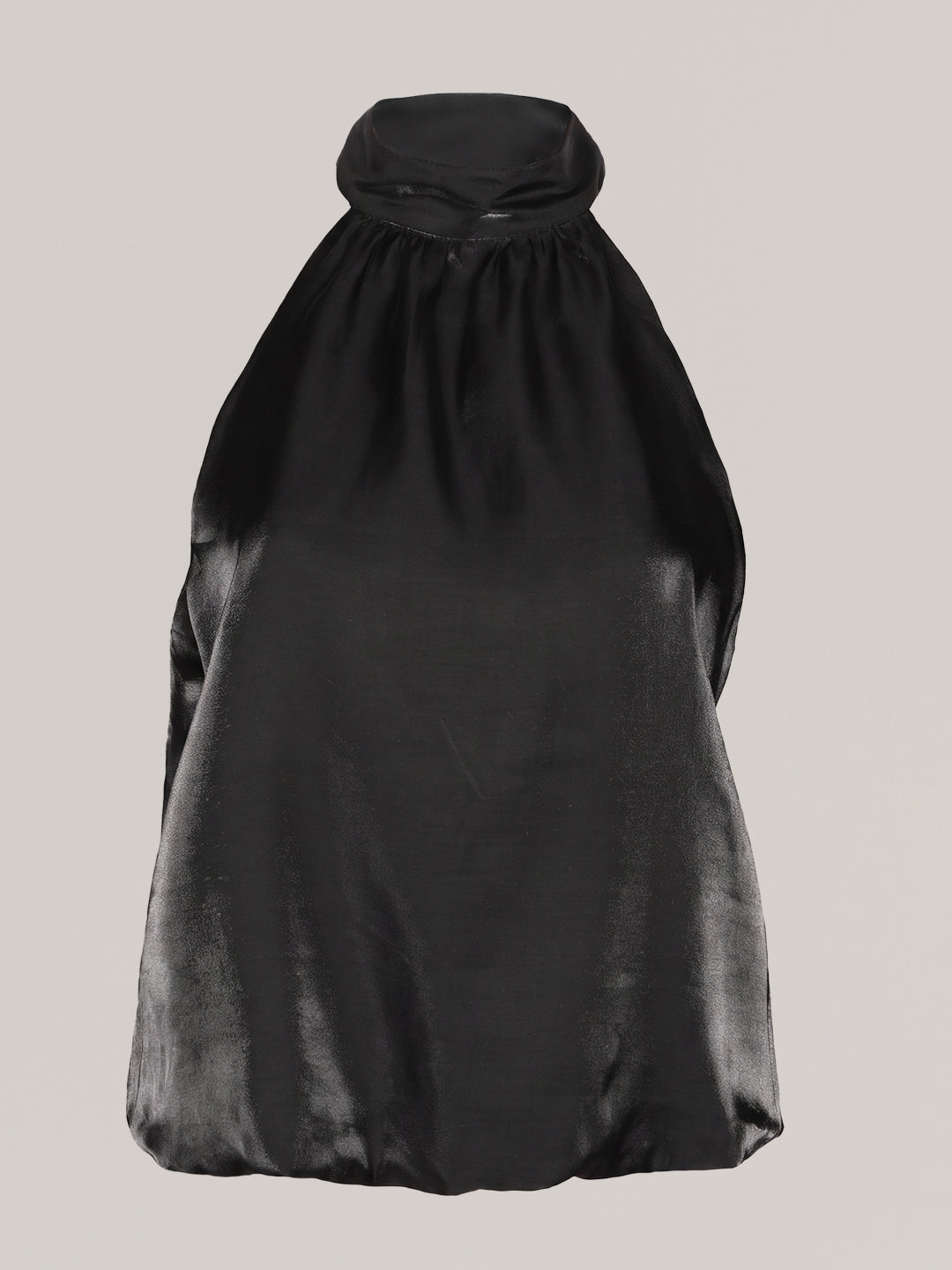 Black Bubble Hem Top