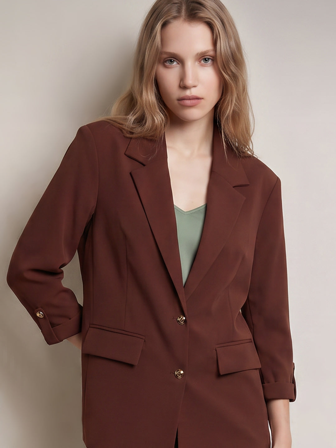 Dark Brown Tailored Blazer