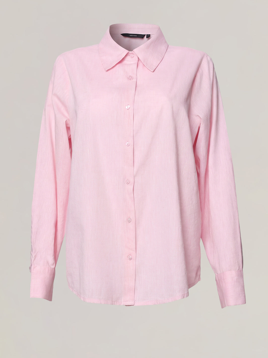 Pink Linen Blend Shirt
