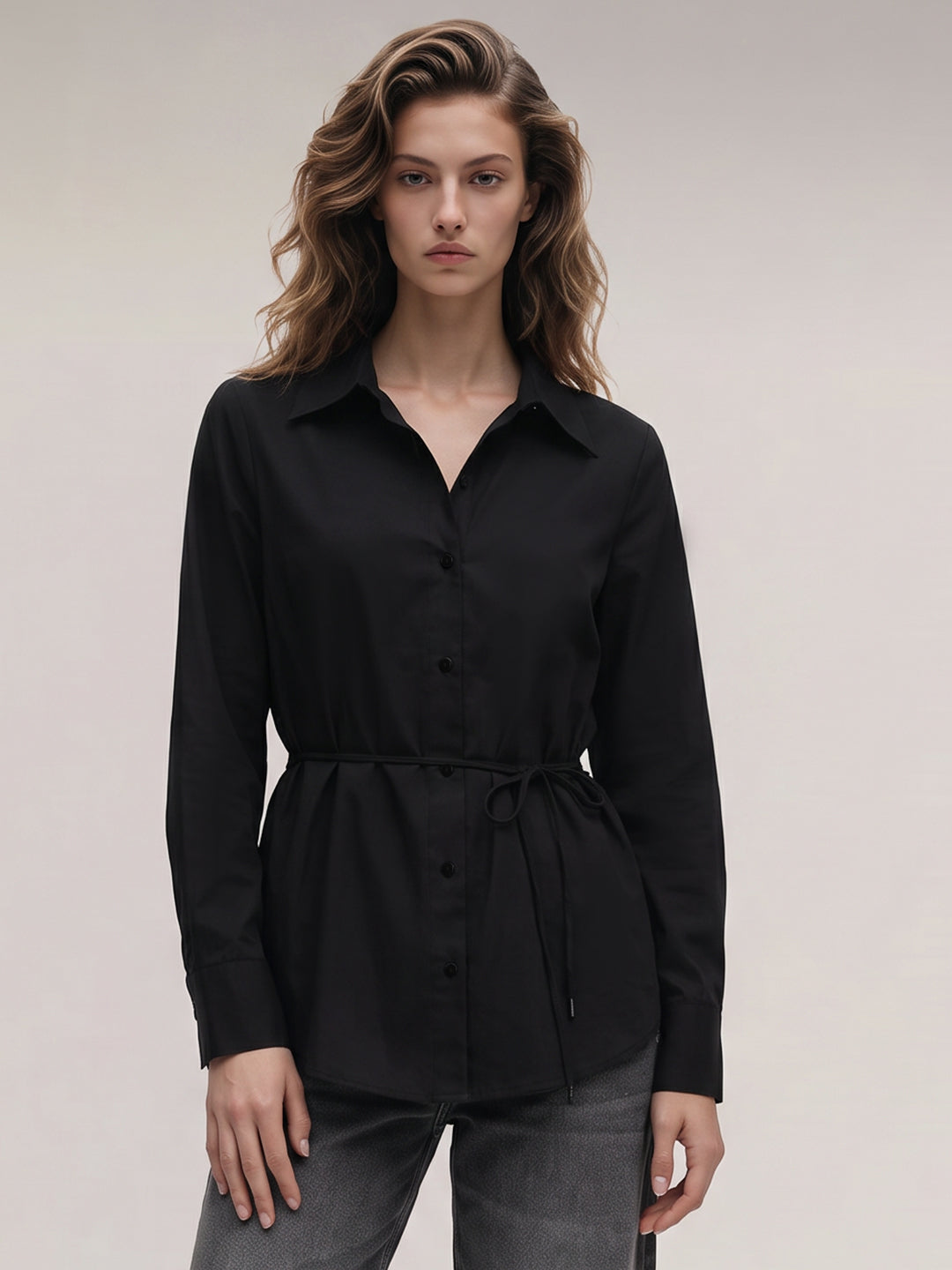 Black Cotton Shirt