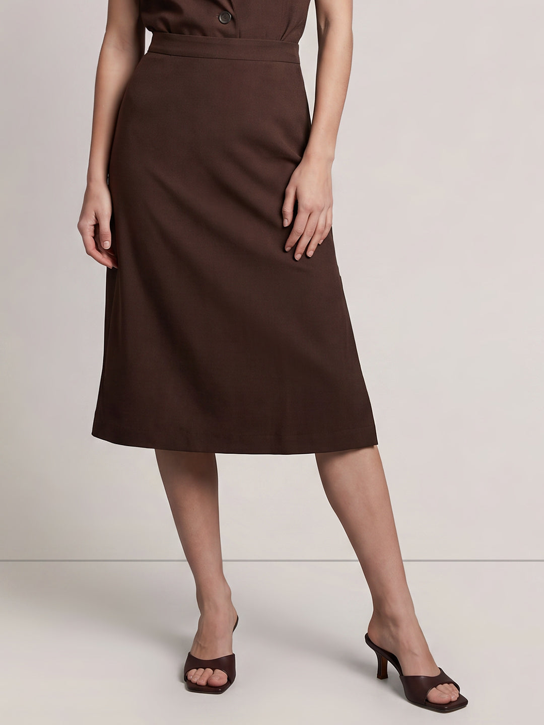 Brown Pencil Skirt