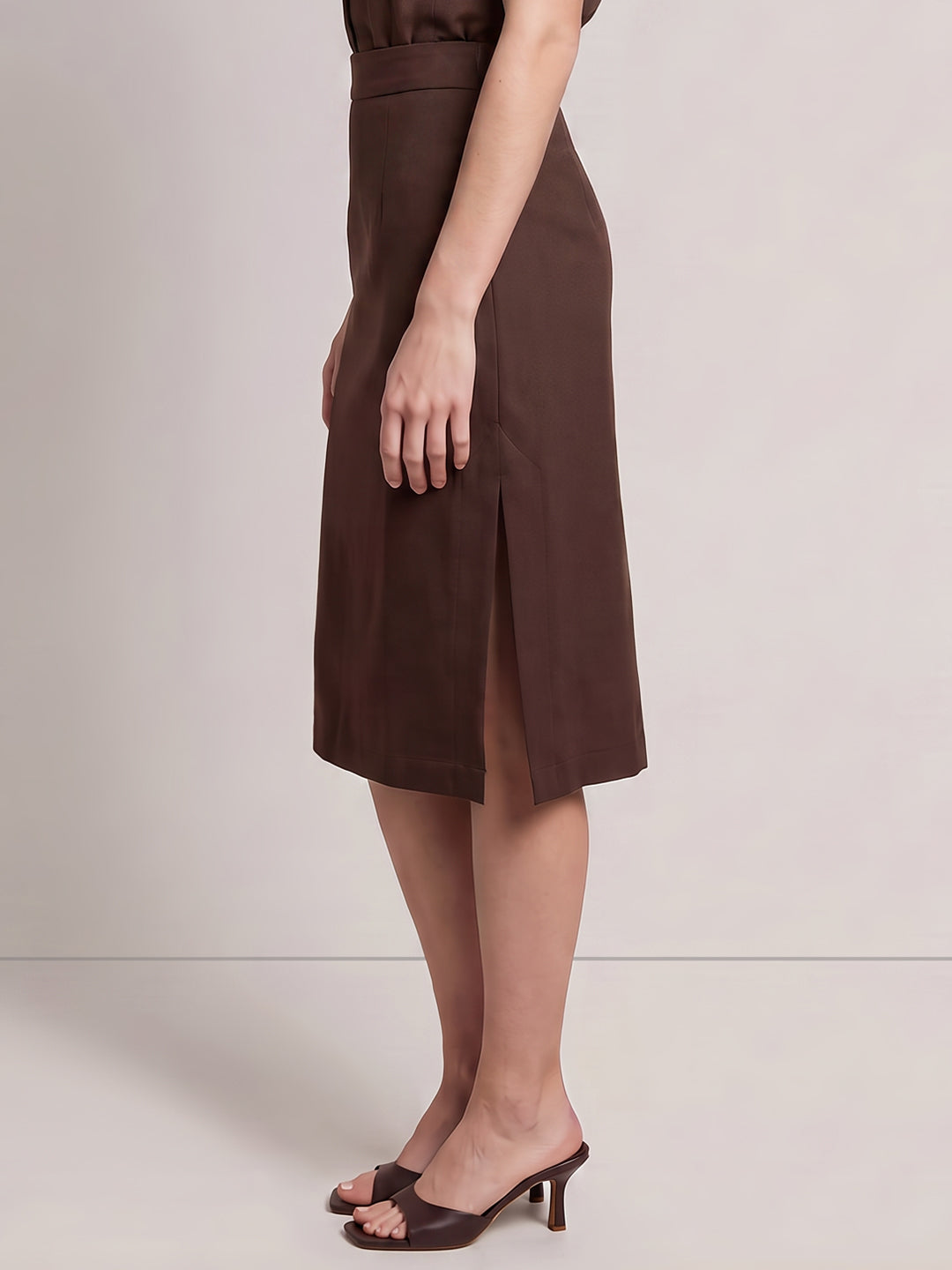 Brown Pencil Skirt