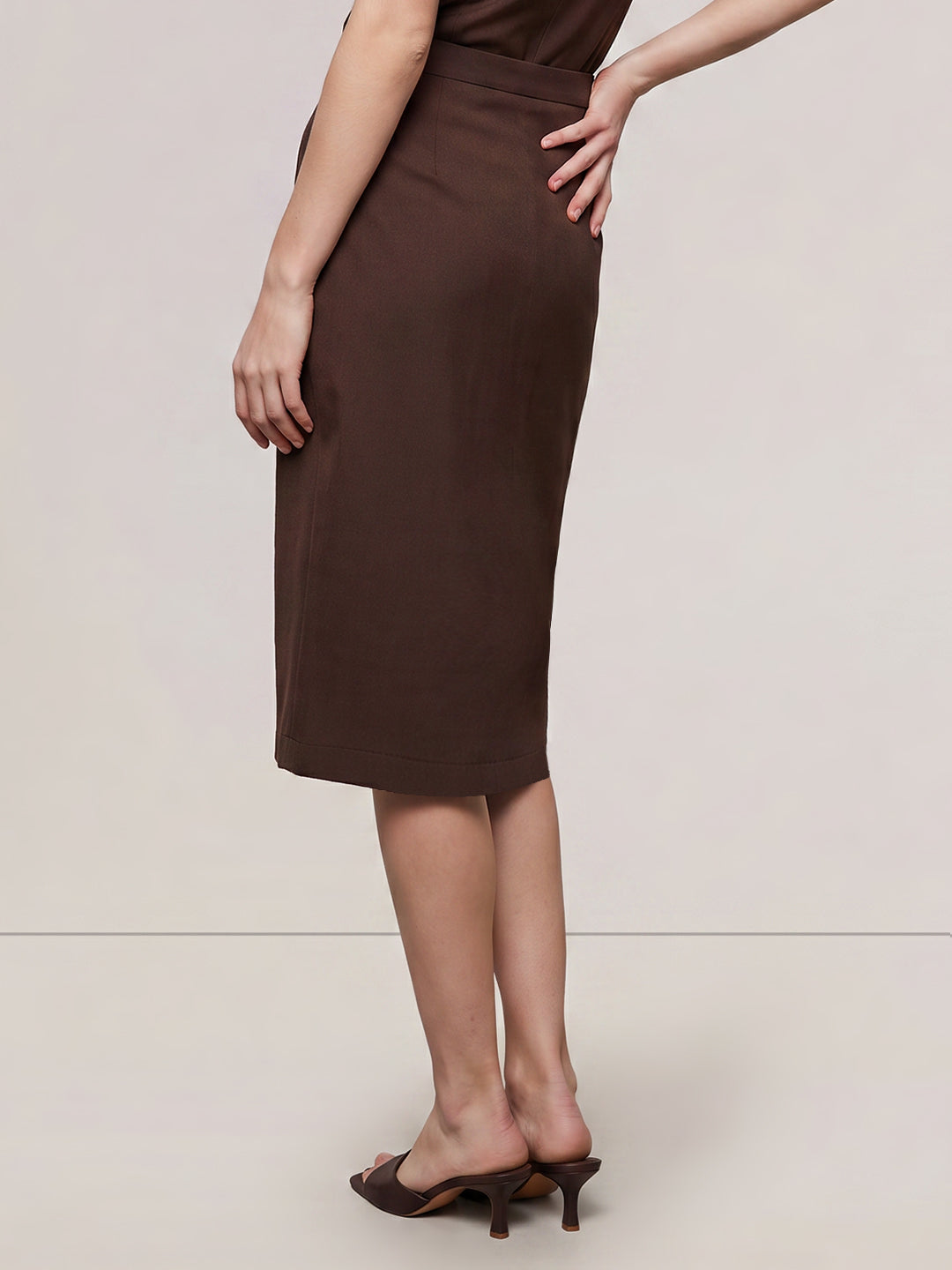 Brown Pencil Skirt