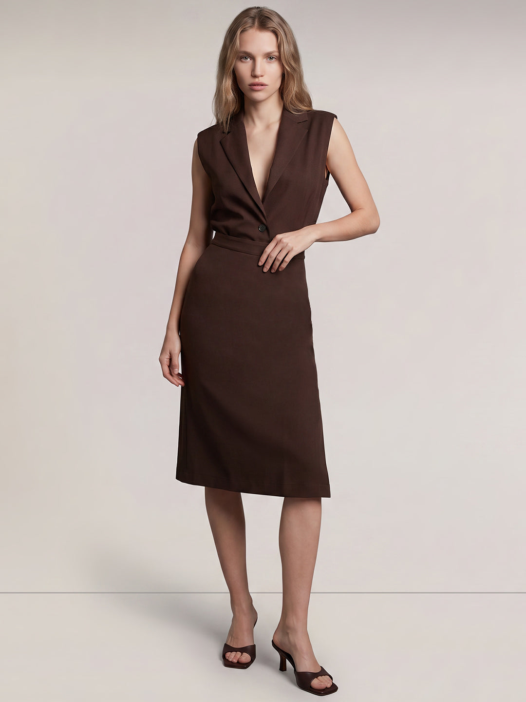 Brown Pencil Skirt