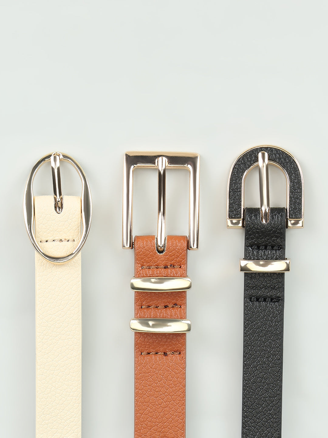 Grey Pack of 3 Belts