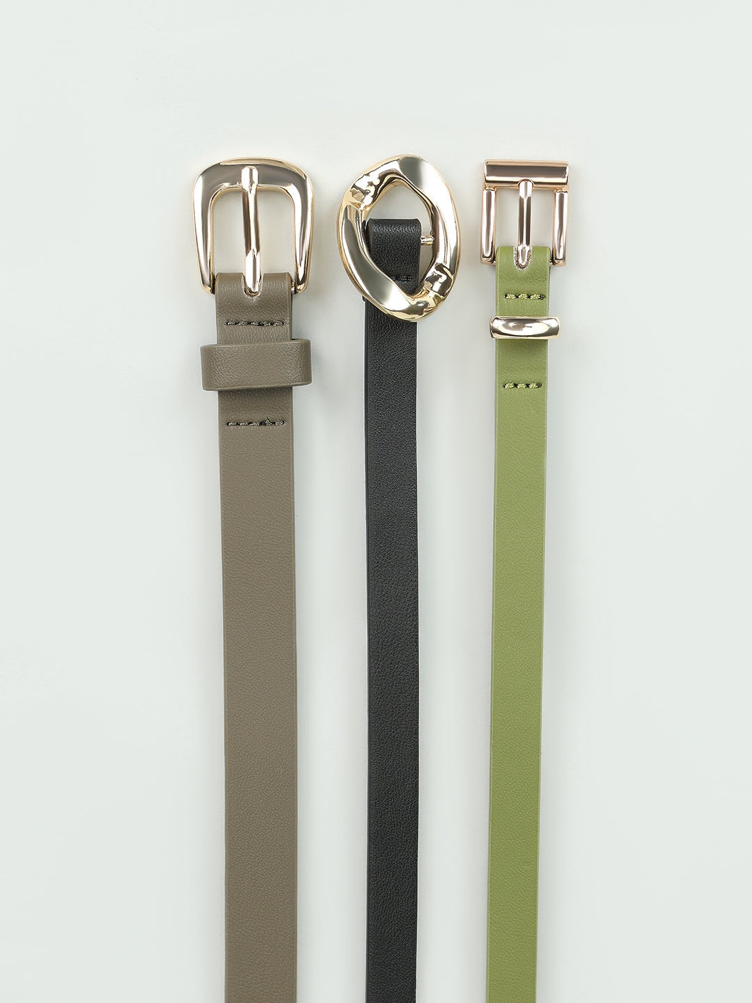 Green Pack of 3 Belts