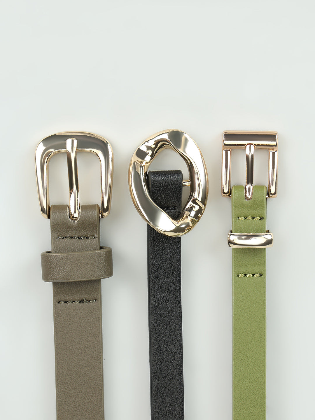 Green Pack of 3 Belts