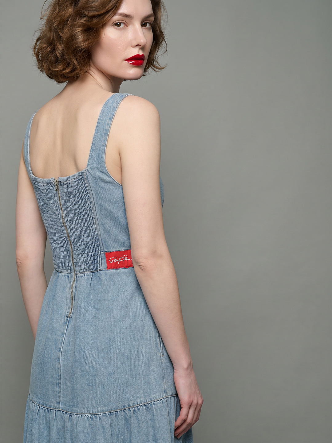 VERO MODA X Marilyn Monroe Denim Midi Dress