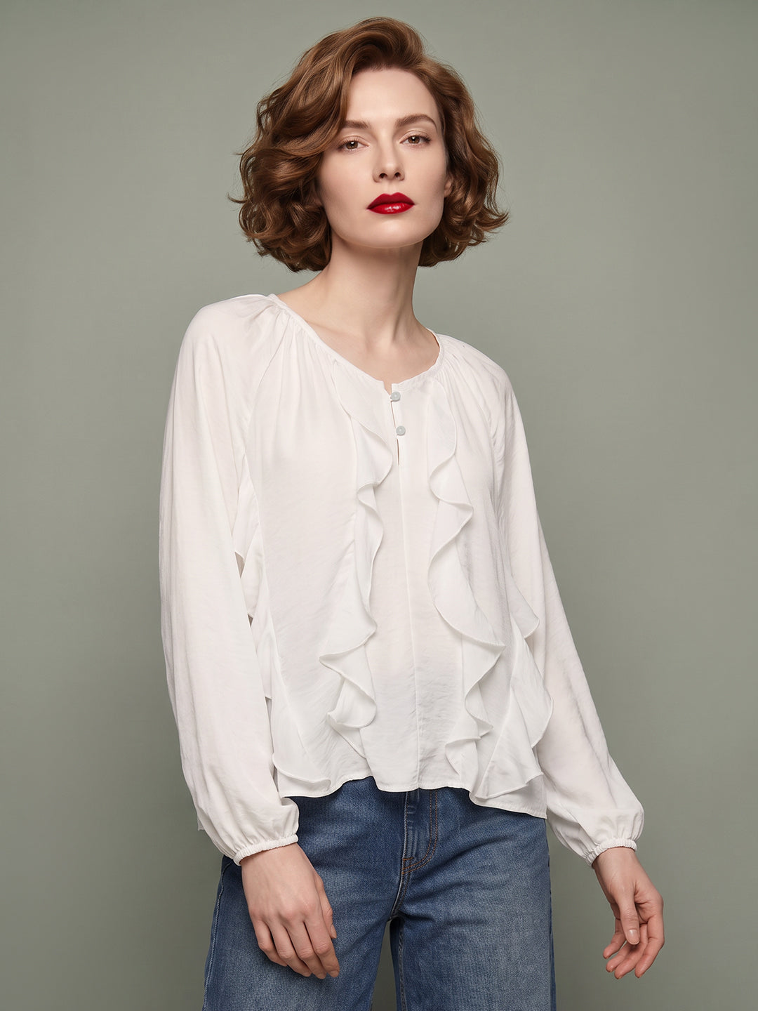 VERO MODA X Marilyn Monroe Ruffle Detail Top