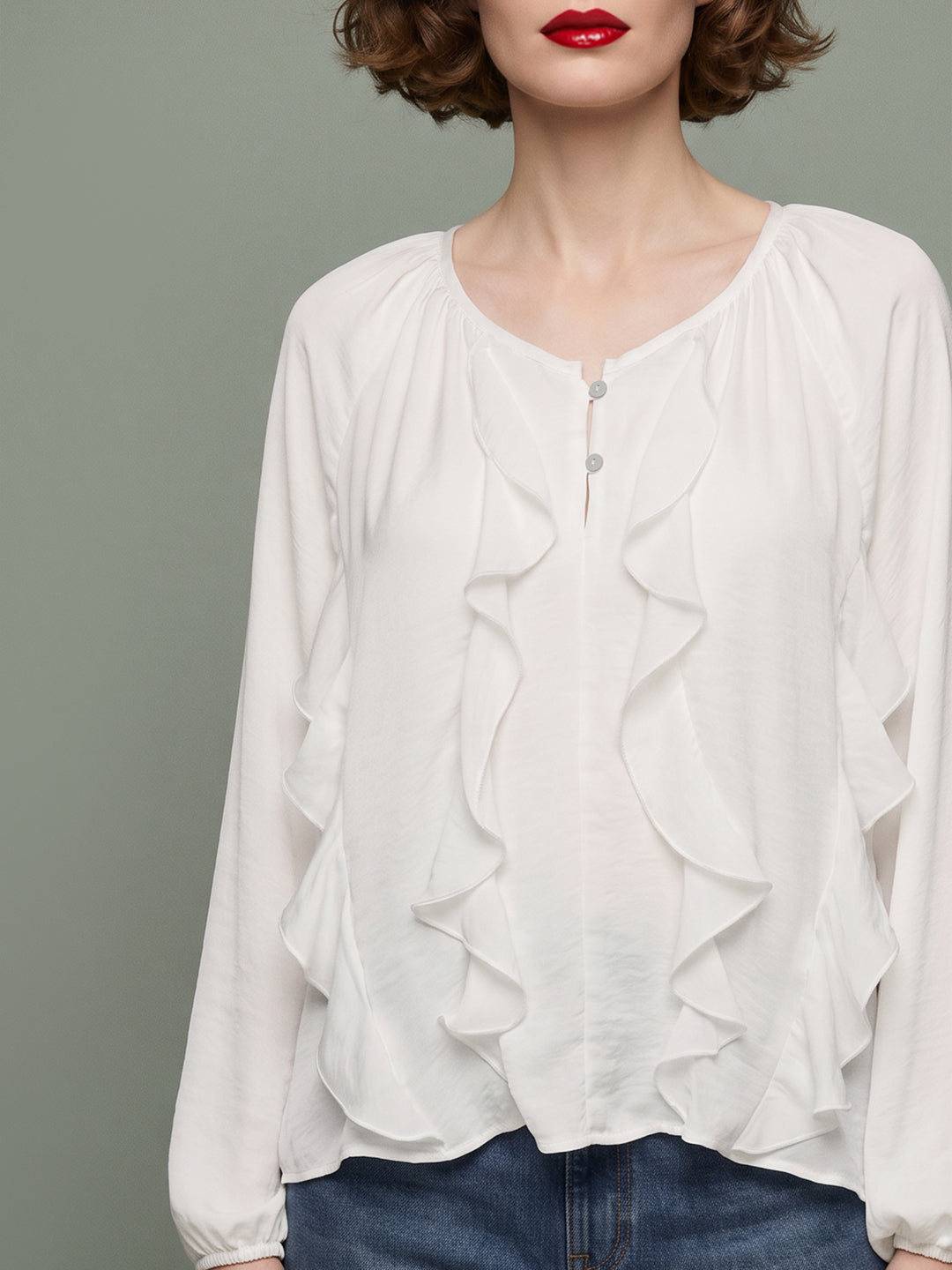 VERO MODA X Marilyn Monroe Ruffle Detail Top