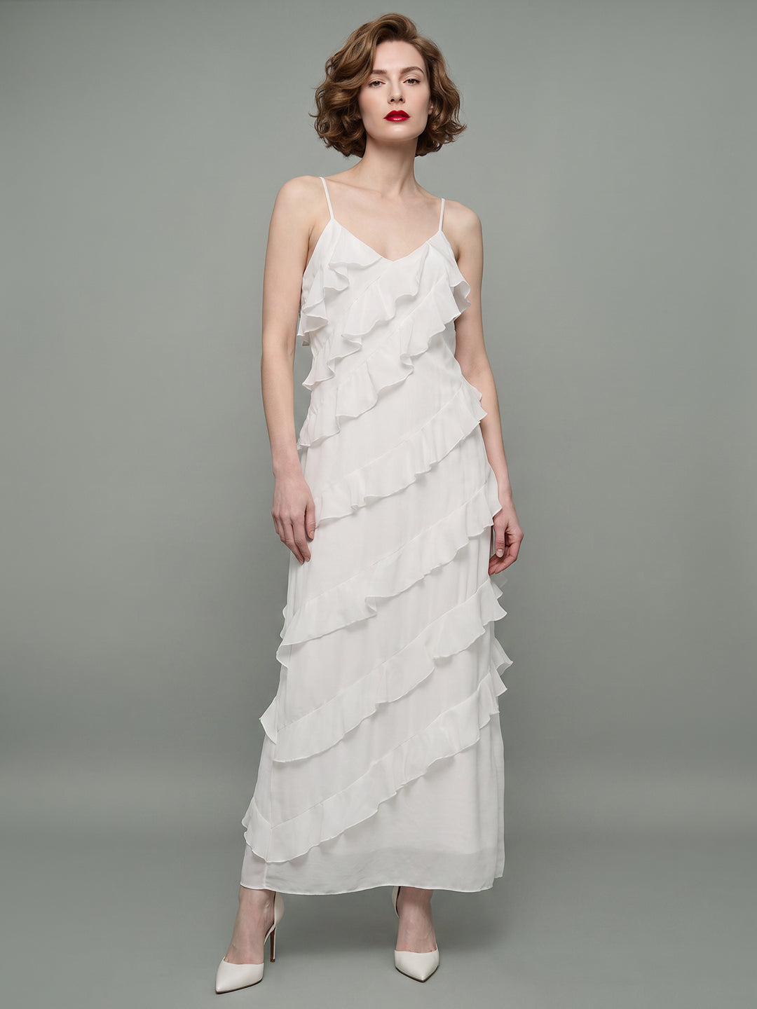 VERO MODA X Marilyn Monroe Ruffle Trim Dress