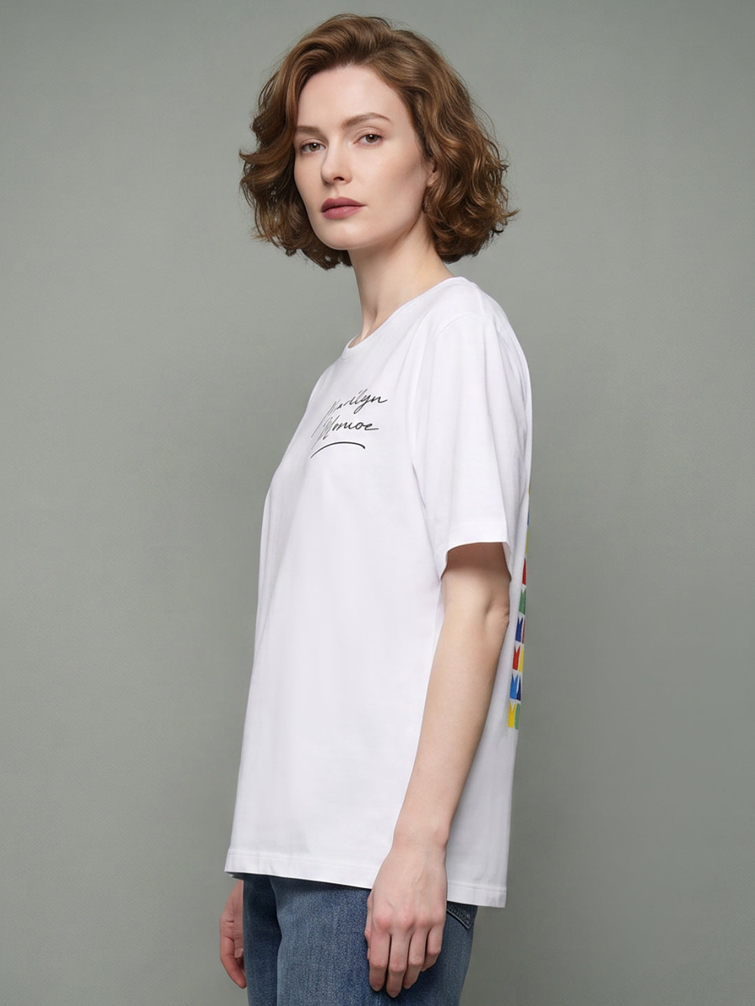 VERO MODA X Marilyn Monroe White Printed T-shirt