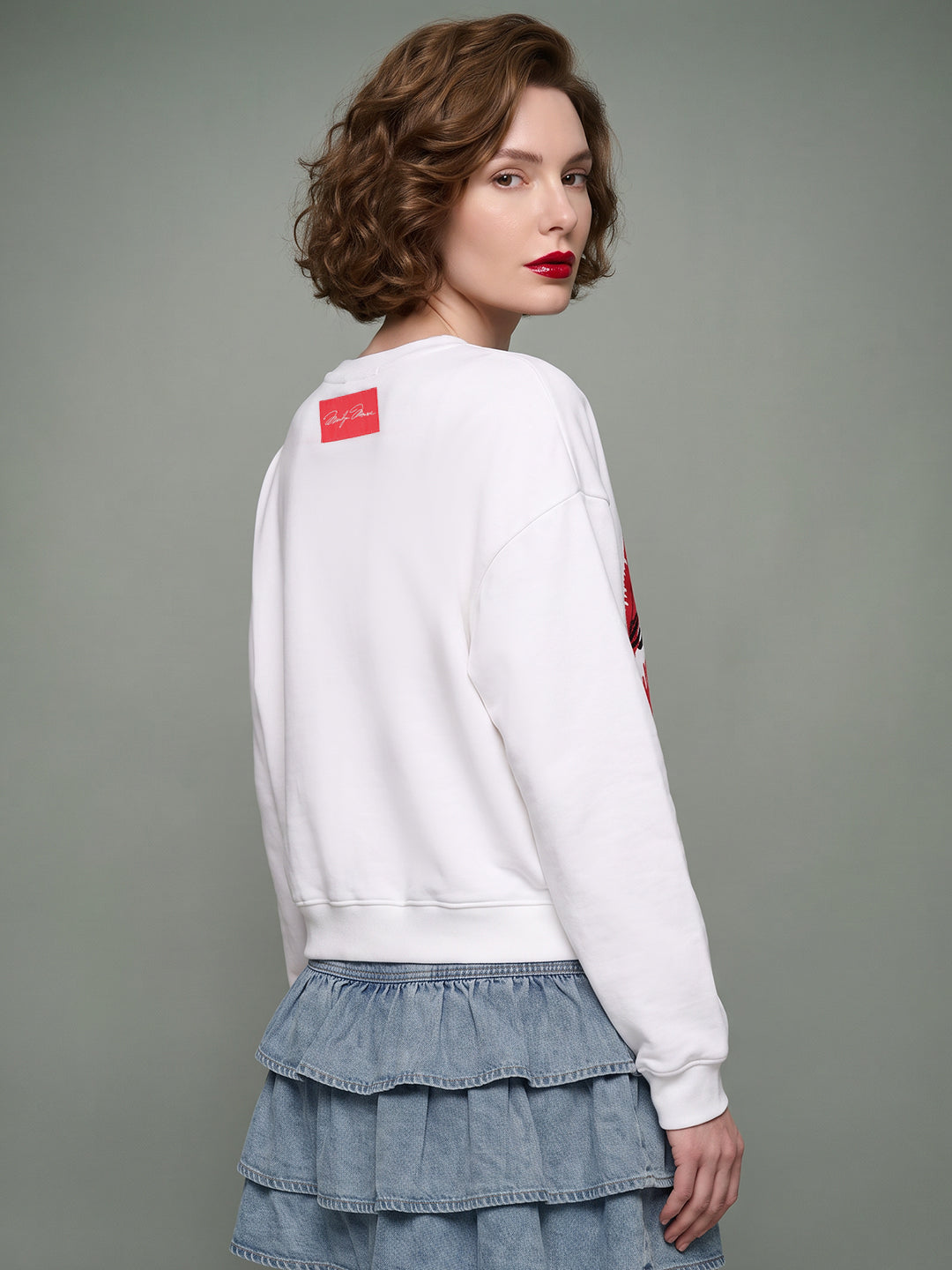 VERO MODA X Marilyn Monroe Full Sleeves Printed Sweatshirt