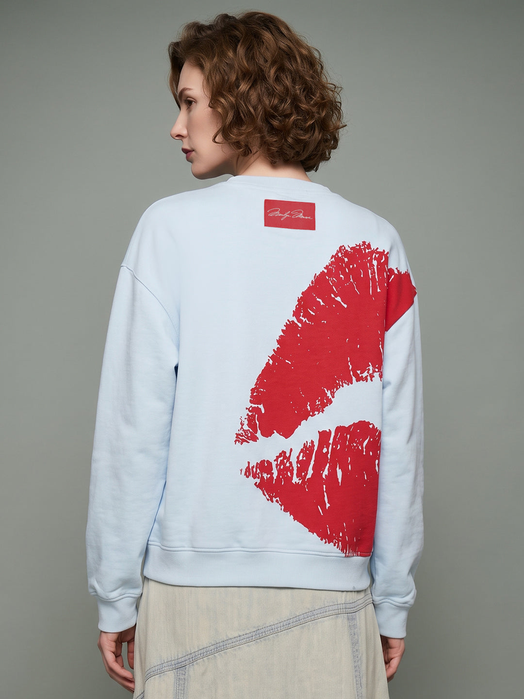 VERO MODA X Marilyn Monroe Blue Printed Sweatshirt