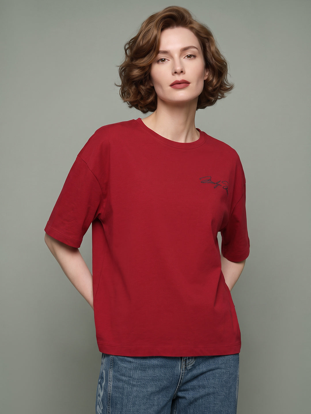 VERO MODA X Marilyn Monroe Red Printed Sweatshirt