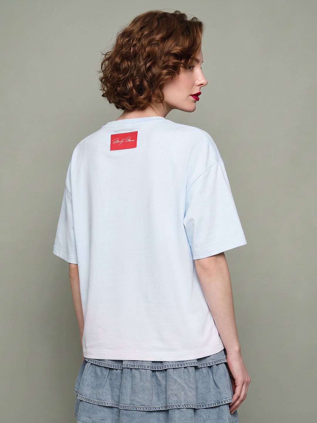 VERO MODA X Marilyn Monroe Blue Printed T-shirt