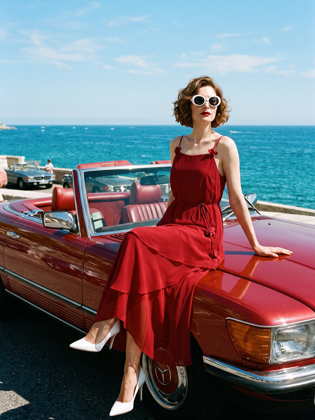 VERO MODA X Marilyn Monroe Red Midi Dress