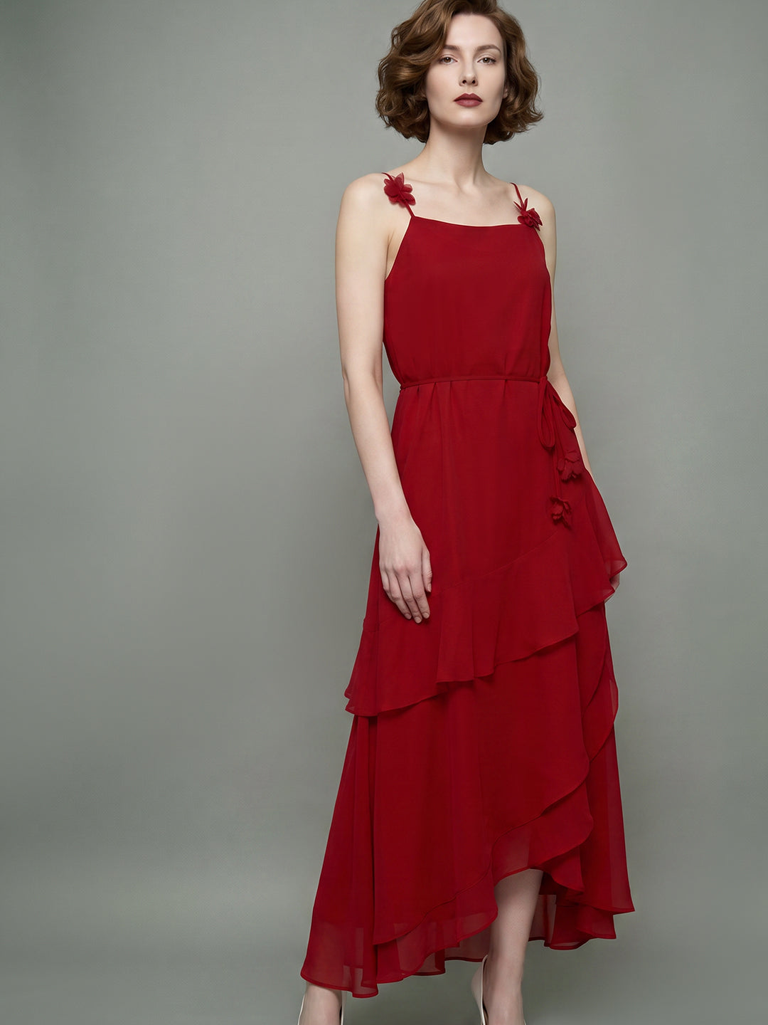 VERO MODA X Marilyn Monroe Red Midi Dress