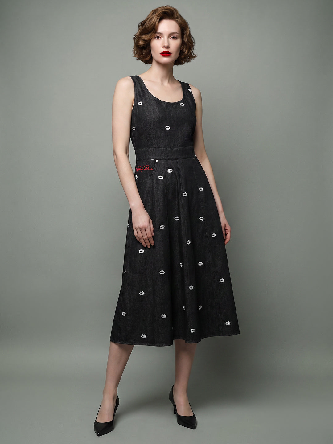 VERO MODA X Marilyn Monroe Printed Denim Dress