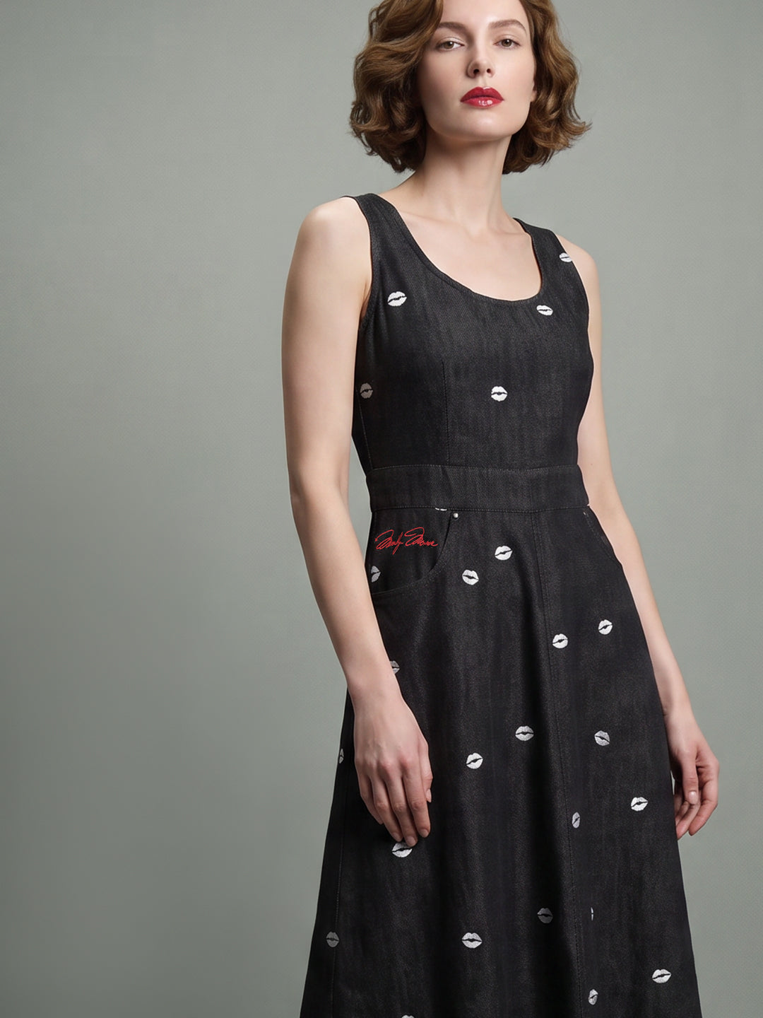 VERO MODA X Marilyn Monroe Printed Denim Dress