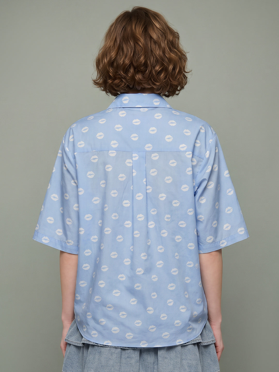 VERO MODA X Marilyn Monroe Blue Printed Shirt