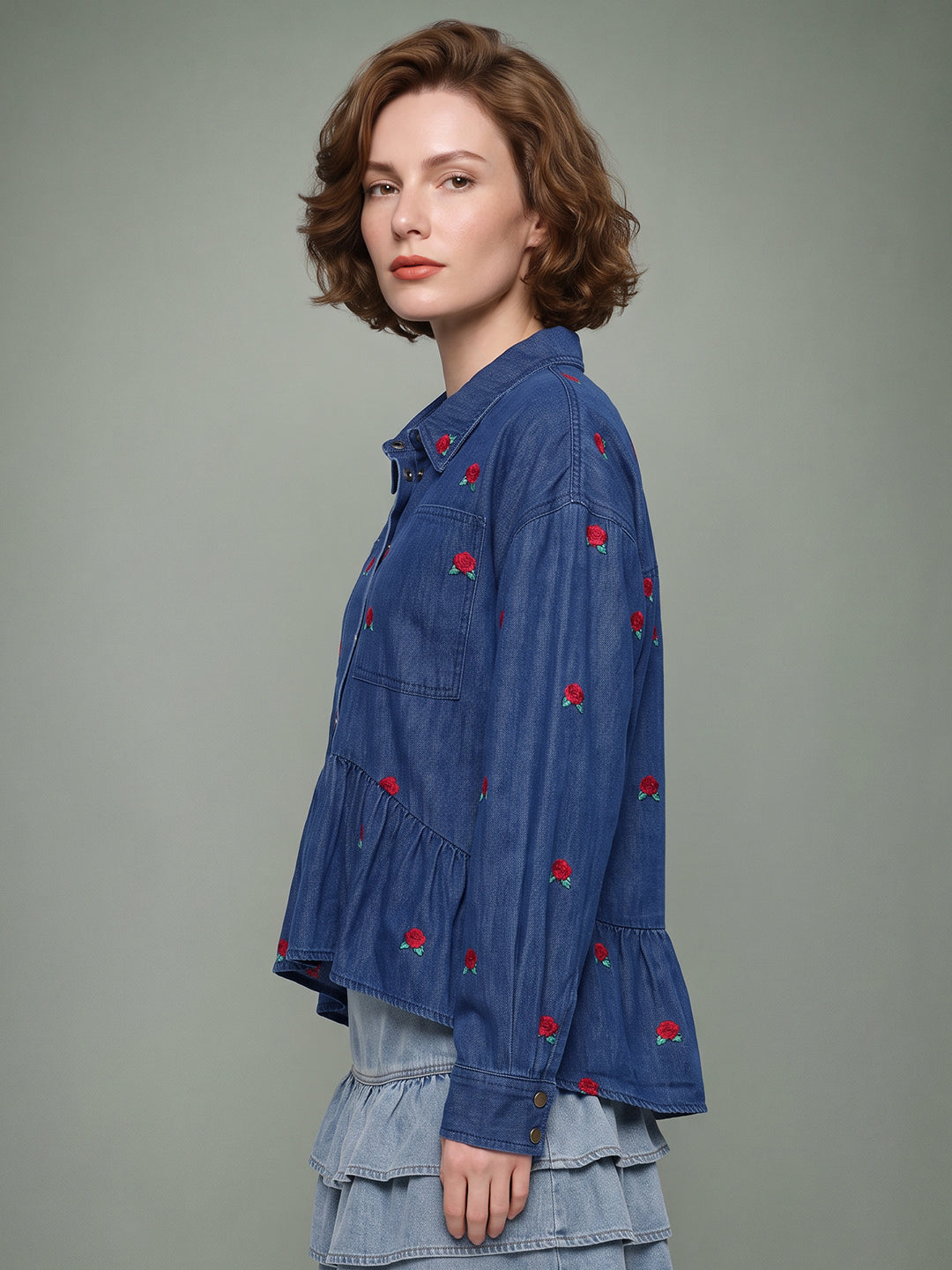 VERO MODA X Marilyn Monroe Printed Denim Shirt