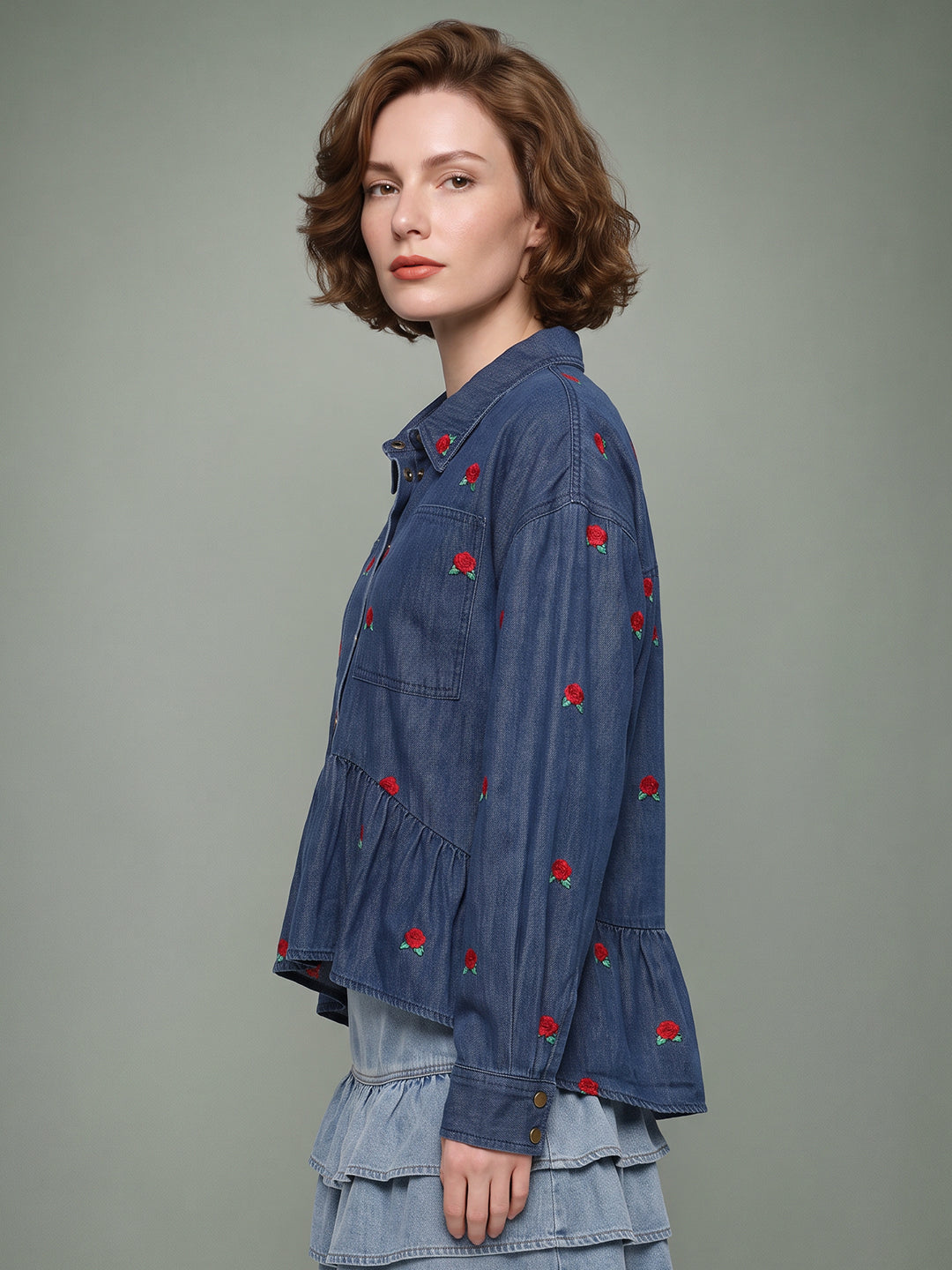 VERO MODA X Marilyn Monroe Printed Denim Shirt