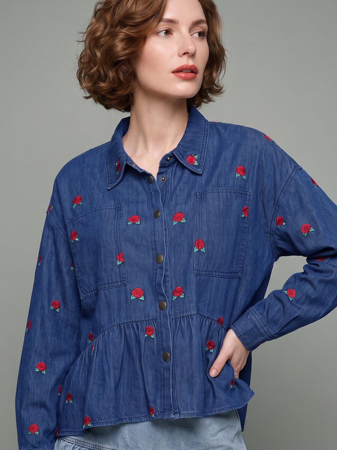 VERO MODA X Marilyn Monroe Printed Denim Shirt