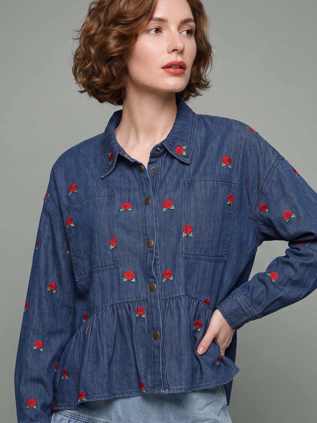 VERO MODA X Marilyn Monroe Printed Denim Shirt