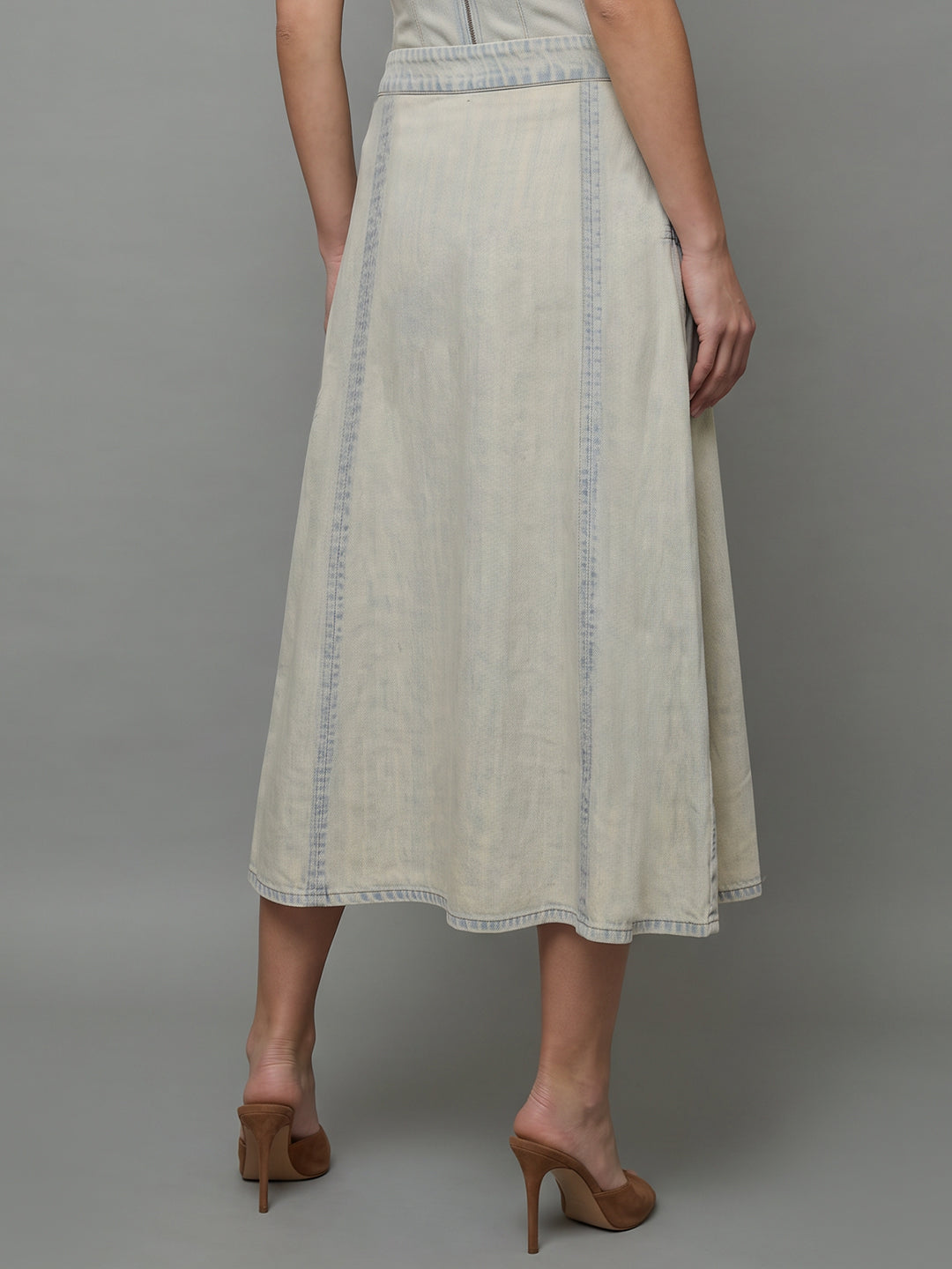 VERO MODA X Marilyn Monroe Faded Denim Skirt