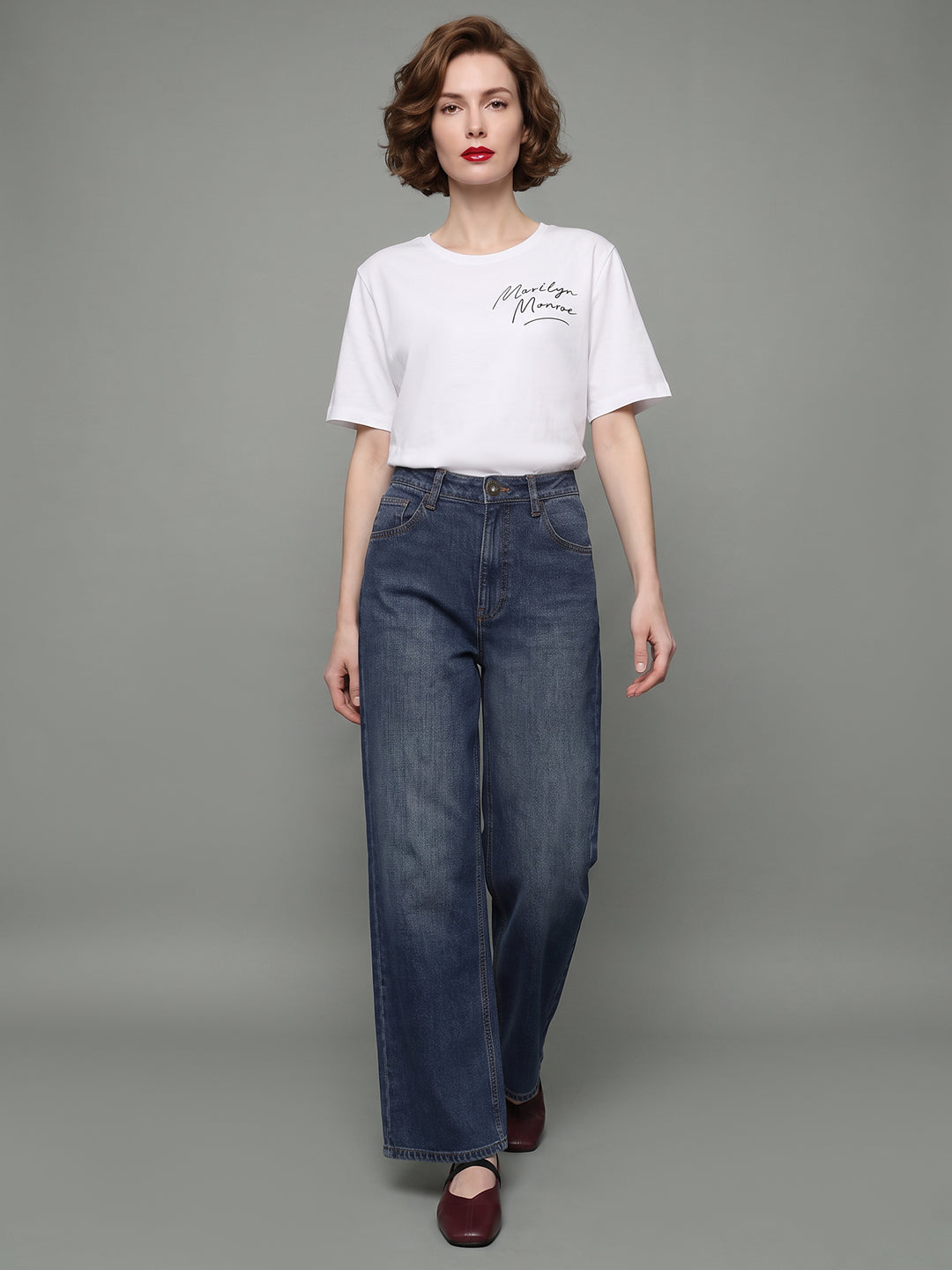 VERO MODA X Marilyn Monroe Wide Leg Jeans