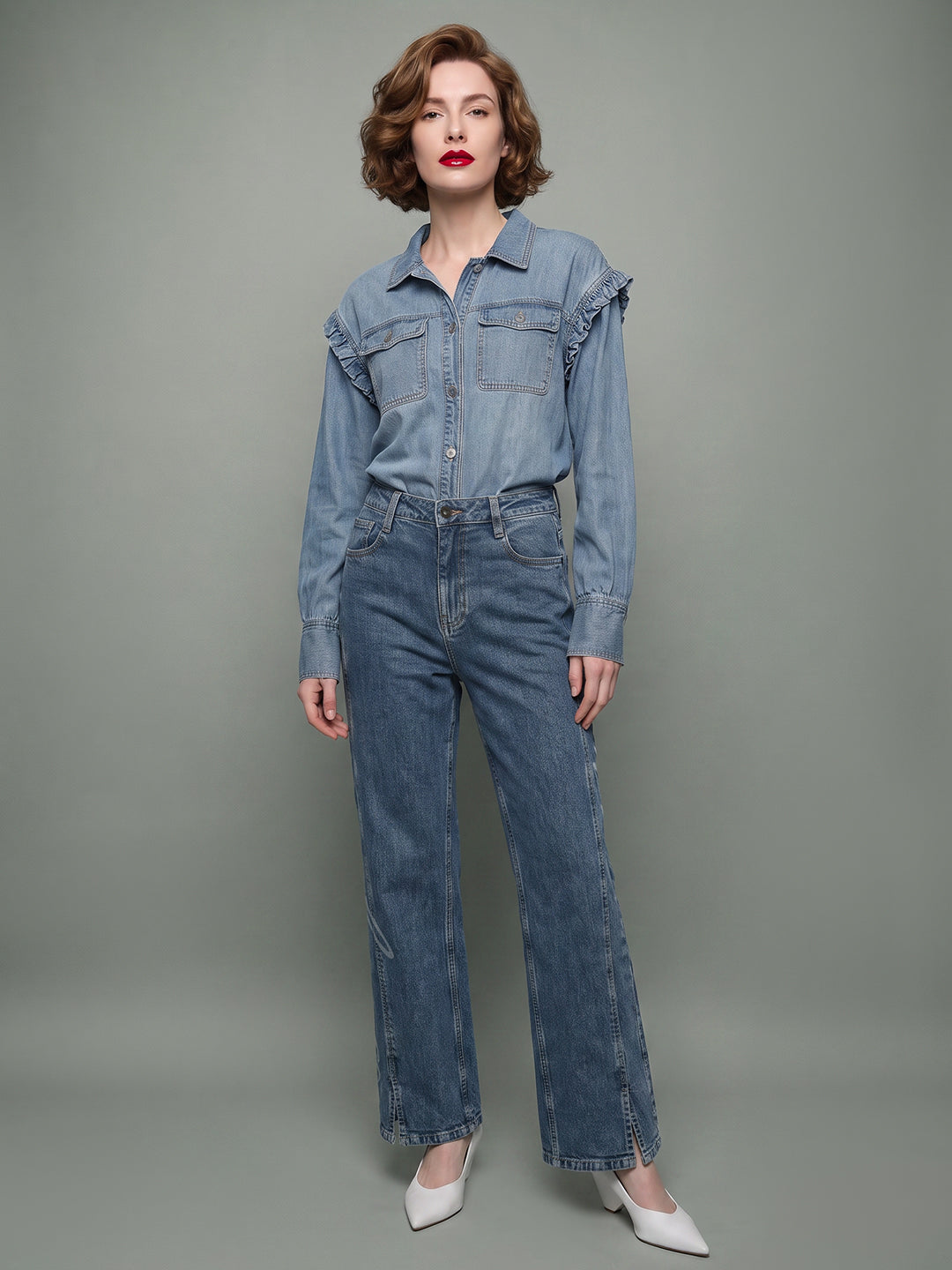 VERO MODA X Marilyn Monroe Printed Wide Leg Jeans
