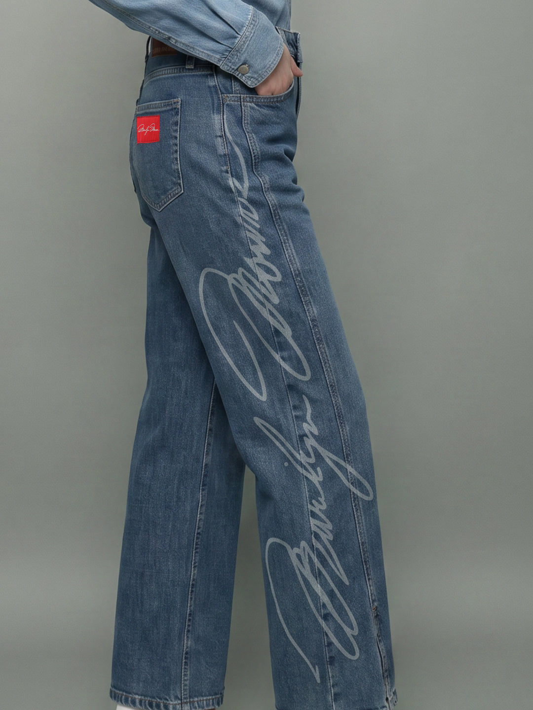 VERO MODA X Marilyn Monroe Printed Wide Leg Jeans