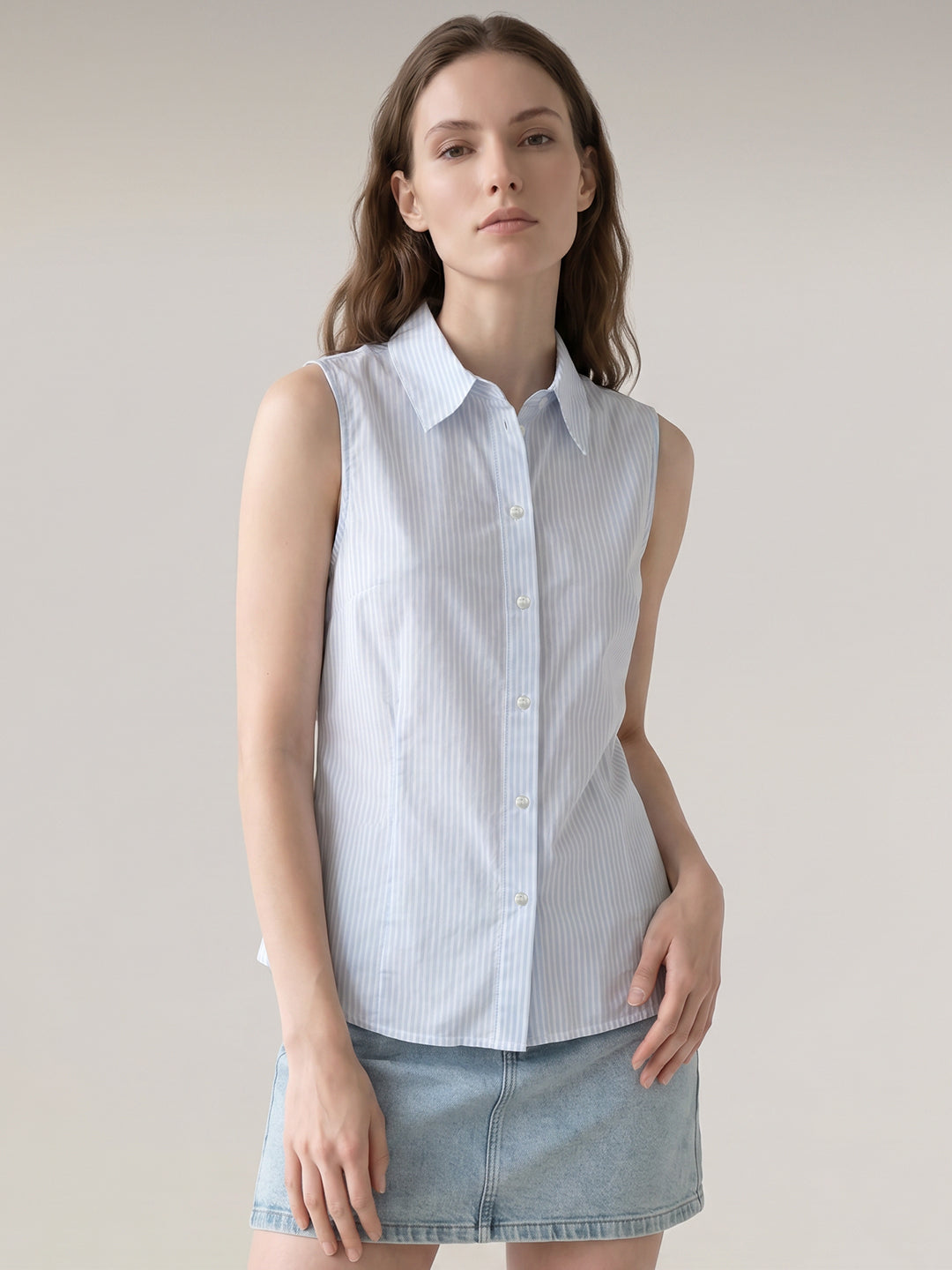 Light Blue Striped Shirt