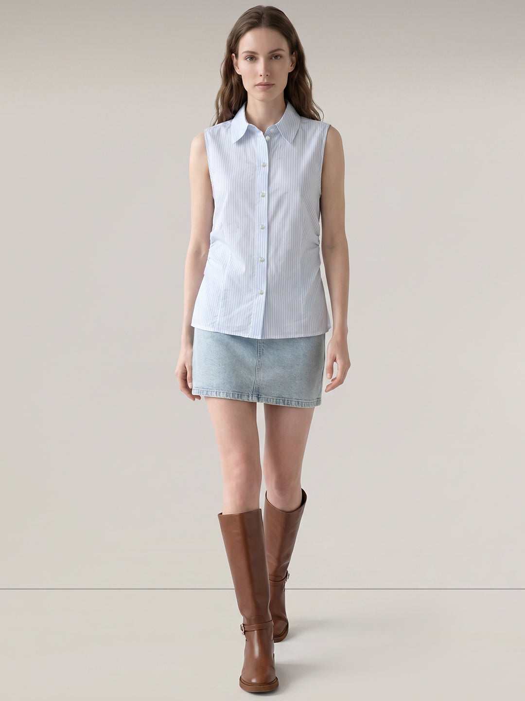 Light Blue Striped Shirt